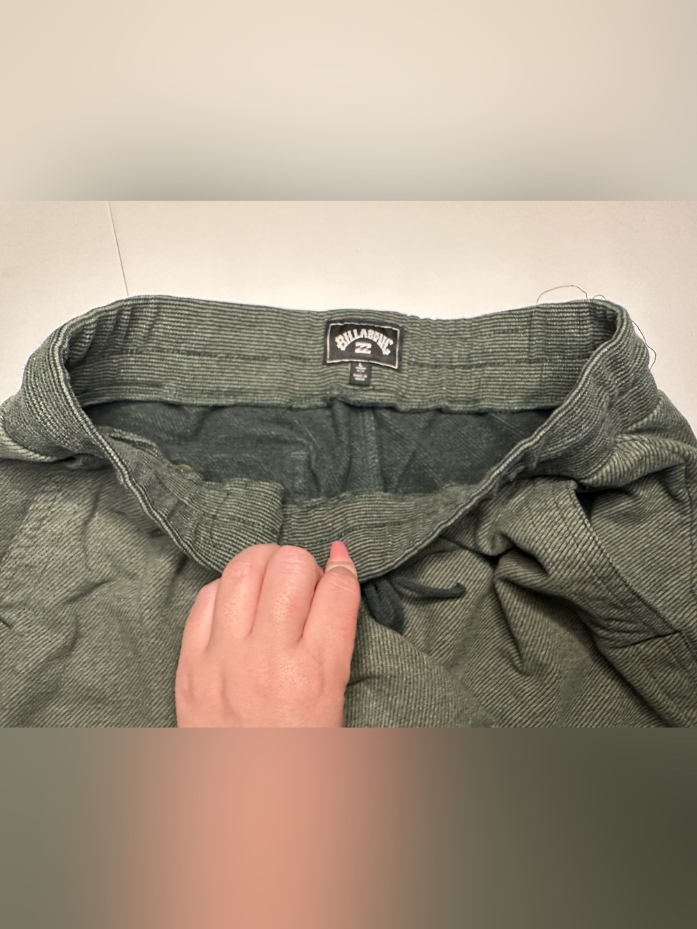 Billabong Olive Knit Drawstring Jogger Pull On Lounge Pants Size Large - Picture 6 of 13